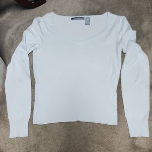 Hillard & Hanson Baby Blue Scoop Neck Sweater